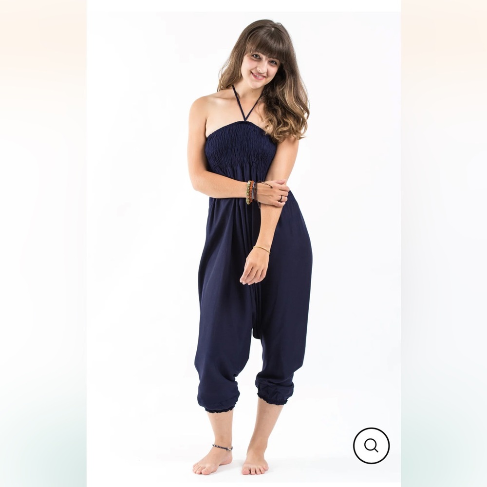 4 for $20 NWOT Harem Jumpsuit 2 in 1 Harem Pants Romper - Midnight Blue - S/M